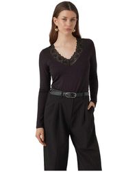 Vero Moda - Blusentop Langarm Top Rosa - Lyst