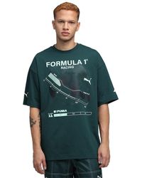 PUMA - F1 Graphic Tee - Relaxed, Green Terrain, L, Groen Terrein, L - Lyst