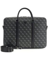 Guess - Business Tas Met Laptopvak Milano Laptop Bag Dark Black Donkergrijs - Lyst