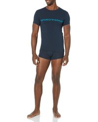 Emporio Armani - Megalogo Ensemble T-Shirt et Trunk Pajama Maillot - Lyst