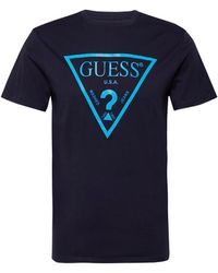 Guess - Tshirt à logo réfléchissant jeans - Lyst