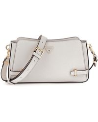 Guess - Rosalba Top Zip Crossbody Bag Cream White - Lyst
