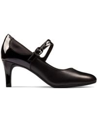 Clarks - Dancer Reece Leather Shoes In Black Standard Fit Size 7 - Lyst