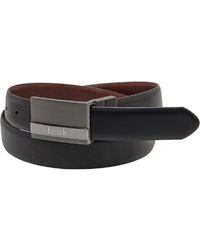 French Connection - S Fcuk Reversible Buckle Belt - Lyst