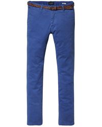 Scotch & Soda - Classic Garment Dyed Chino Pant In Stretch Cotton Quality Trousers - Lyst