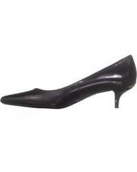Calvin Klein S Lizabeta Leather Pointed Toe Classic Pumps - Nero