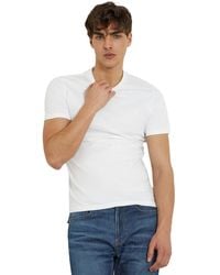 Guess - JEANS T-SHIRT MANICHE CORTE UOMO BIANCO - Lyst