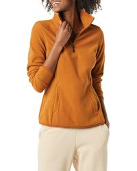 Amazon Essentials Quarter-Zip Polar Fleece Jacket Chaqueta de Forro - Naranja