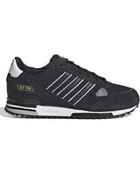 adidas - Mens Zx 750 Lace Up Sneakers Shoes Casual - Black, Black, 9.5 - Lyst