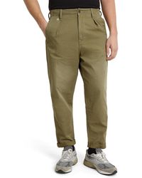 G-Star RAW - Pleated Chino Relaxed Pants - Lyst