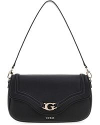 Guess - Schoudertas Dea Flap Shoulder Bag Black Zwart - Lyst