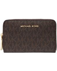 Michael Kors - Jet Set Kleine Zip Rond Card Case - Lyst