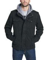 Levi's - Washed Cotton Hooded Military Jacket - Lyst