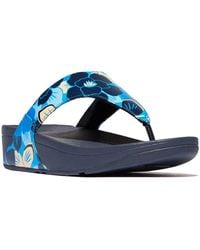 Fitflop - Lulu Flowerz Leather Toe-post Sandals - Lyst
