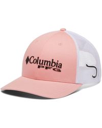 Columbia - Unisex Pfg Logo Mesh Snap Back - Mid, Sorbet/black/hook, One Size - Lyst