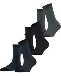 Esprit - Herringbone Sokken 3-pack Katoen Zijde Patroon 3 Paar - Lyst