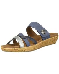 Skechers Brie, Sandalias de Punta Descubierta para Mujer - Azul