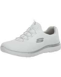 Skechers - , White/silver=wsl, 8.5 Us Wide - Lyst