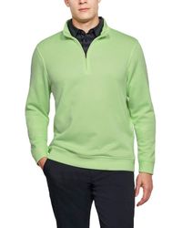 Under Armour - 2018 S Ua Storm Sweaterfleece 1/4 Zip Ls Top Layer Golf Sweater Lumos Lime Medium - Lyst