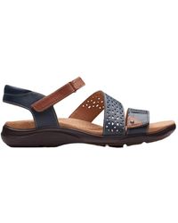 Clarks - , Kilty Way Sandal, Marineblaues Leder, 38.5 EU - Lyst