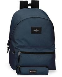 Pepe Jeans - Aris Laptop-Rucksack 15,6" + Schul-Bleistiftmappe Blau 31x44x17,5 cms Polyester 0 23.87L - Lyst