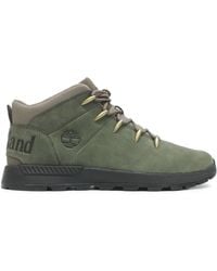 Timberland - Uomo Sprint Trekker Mid Nubuck Dark Green Stivali 41.5 EU - Lyst