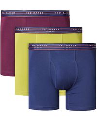 Ted Baker - 3-pack Cotton Fashion Trunks - Lyst