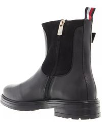 Tommy Hilfiger - Low Boot Material Mix Ankle Boots - Lyst