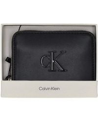 Calvin Klein - Raised Ck Medium Zip Around Lv04f1026g Wallets - Lyst