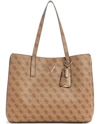 Guess - Meridian Ii Girlfriend Tote Bag Latte Logo - Lyst