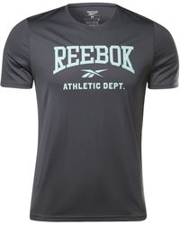 Reebok - Workout Ready Poly Graphic Short Sleeve T-Shirt - Lyst