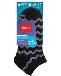 Hanes 6 Pack Lightweight Comfort Blend Low Cut - Blue