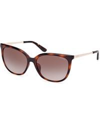 Guess - Gu00150-h52f59 Bruine Plastic Vierkante Volledige Rand Vrouwen Uv-bescherming Zonnebril - Lyst