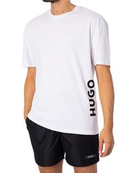 HUGO - Beachwear Relaxed T-shirt - Lyst