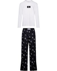 Calvin Klein - L/S Pant Set Pijama - Lyst