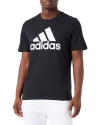 adidas - T-shirt TEE-SHIRT HOMME - BLACK WHITE - M - Lyst