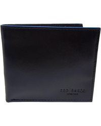 Ted Baker - S Colo/hafan Colour Internal Bifold Wallet In Graphite Leather - Lyst