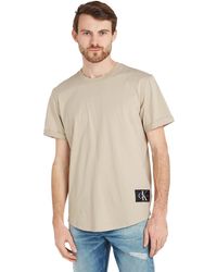 Calvin Klein - Short-sleeve T-shirt Badge Turn Up Crew Neck - Lyst
