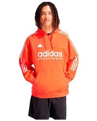 adidas - Hoodie Tiro Bright red XL - Lyst