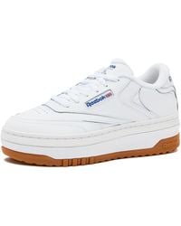 Reebok - Club c extra ftw white/ ftw white/ vector blue - Lyst