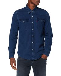 Levi's Long Sleeved Barstow Western Shirt - Blue