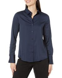 Amazon Essentials - Regular-fit Satin Button Down Blouse - Lyst