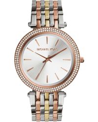 Michael Kors - Darci Analog Quartz Watch With Tri Tone Stainless Steel Strap For Mk3203 - Lyst