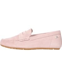 Tommy Hilfiger - Driver Schuh Flag Soft Suede Loafer Elegant - Lyst