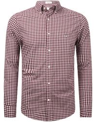 GANT - Reg Poplin Gingham Shirt - Lyst