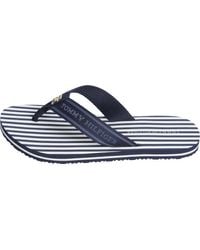Tommy Hilfiger - Th Strepen Beach Sandal Flip Flops - Lyst