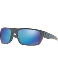 Oakley - Drop Point Sunglasses Matte Dark Grey With Prizm Sapphire Polarized Lens + Sticker - Lyst