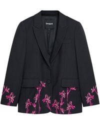 Desigual - Orchid Blazer Black - Lyst
