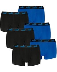 PUMA - Boxershorts Trunks Basic Elements aus Baumwolle mit Elasthan - Lyst
