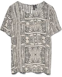 Vero Moda - Vmmenny Ss Lace Top WVN Ga Bluse - Lyst
